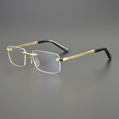 Business Rimless Pure Titanium Glasses with Blue Light Protection | Premium Prescription Optical Frame – 3138835 - HP eyeglasses