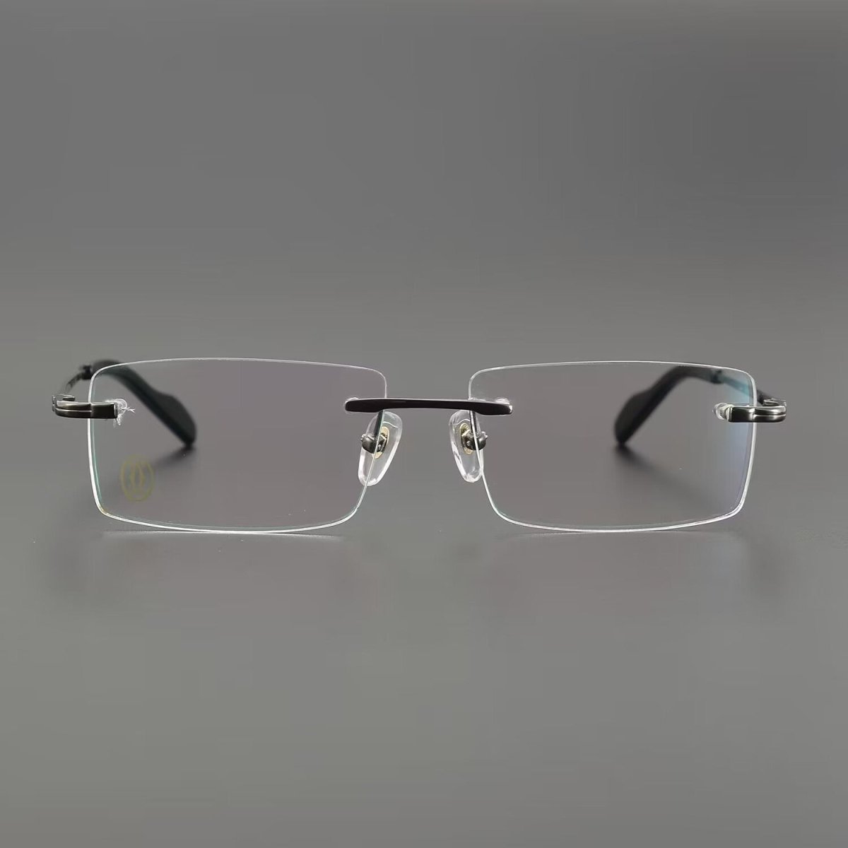 Business Rimless Pure Titanium Optical Glasses with Acetate Temples – Ultra Lightweight, CT8201061 - HP eyeglasses