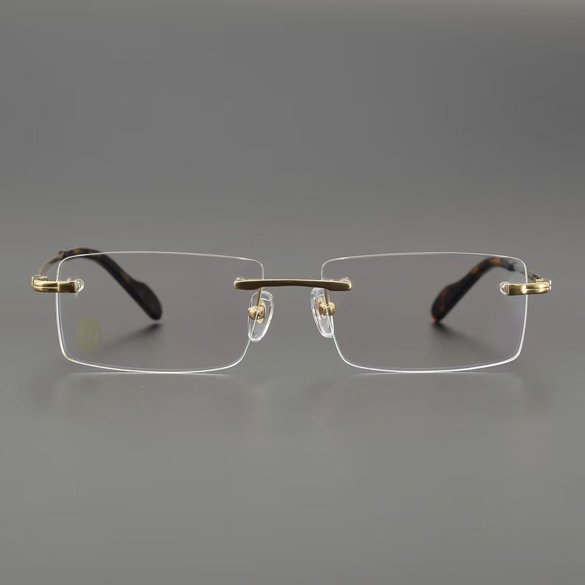 Business Rimless Pure Titanium Optical Glasses with Acetate Temples – Ultra Lightweight, CT8201061 - HP eyeglasses