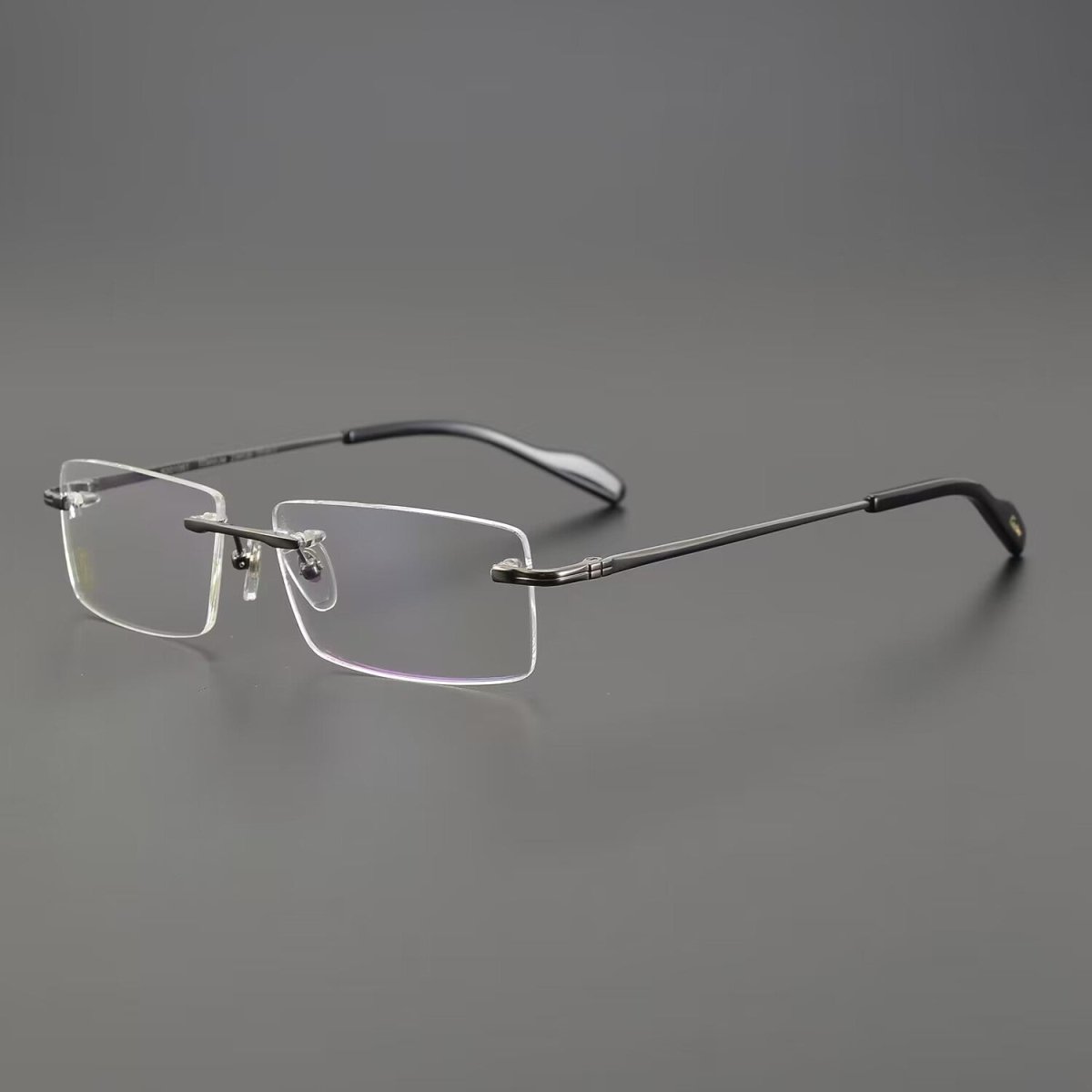Business Rimless Pure Titanium Optical Glasses with Acetate Temples – Ultra Lightweight, CT8201061 - HP eyeglasses