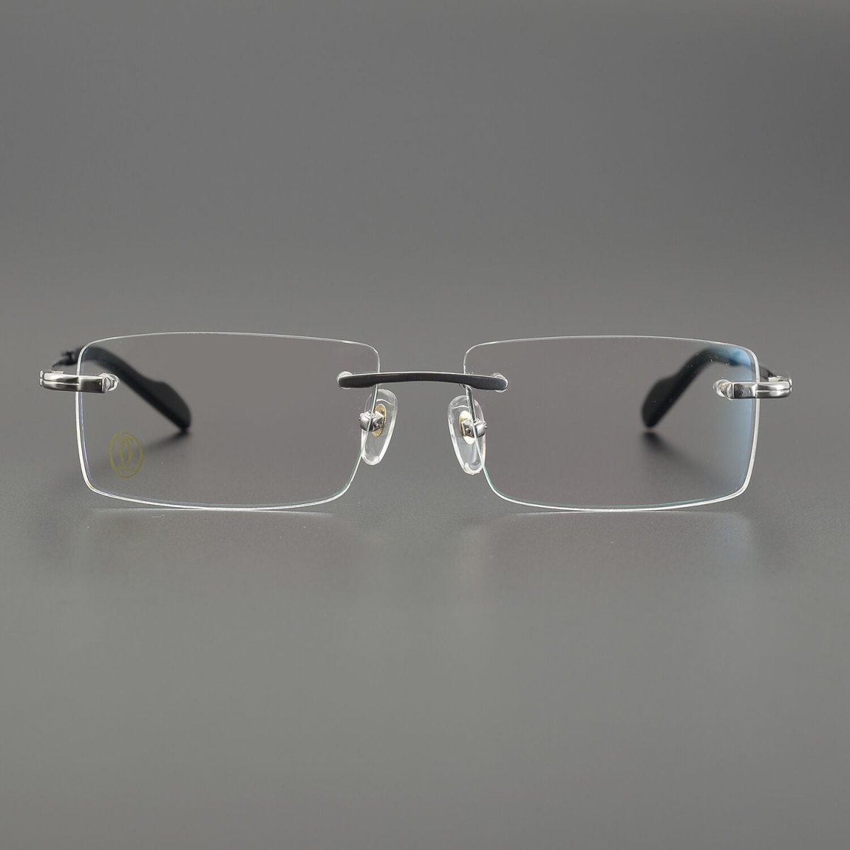 Business Rimless Pure Titanium Optical Glasses with Acetate Temples – Ultra Lightweight, CT8201061 - HP eyeglasses