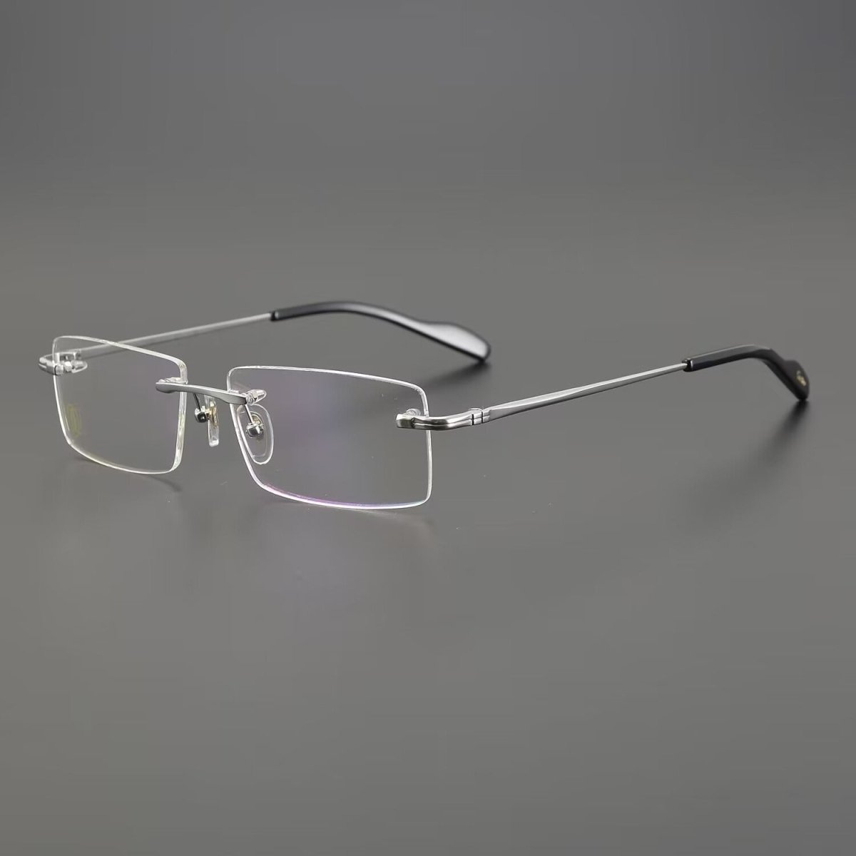 Business Rimless Pure Titanium Optical Glasses with Acetate Temples – Ultra Lightweight, CT8201061 - HP eyeglasses