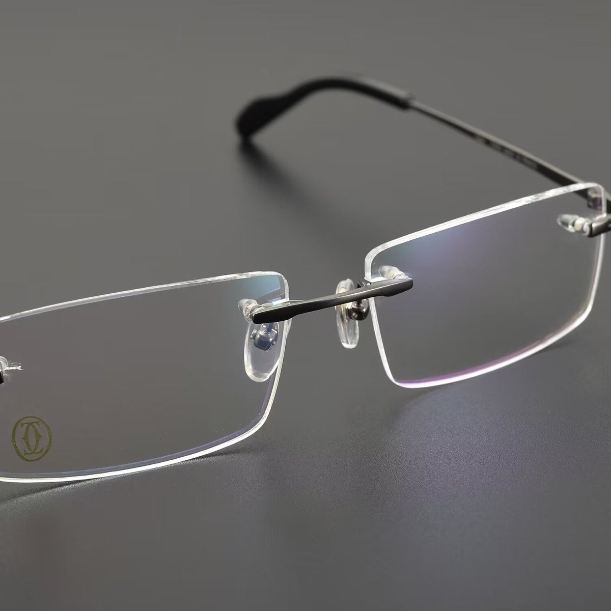 Business Rimless Pure Titanium Optical Glasses with Acetate Temples – Ultra Lightweight, CT8201061 - HP eyeglasses