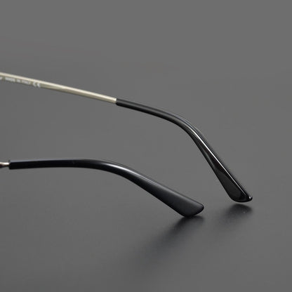 Business Rimless Round Titanium Alloy Glasses with Panther Head Detail – CT0028O - HP eyeglasses