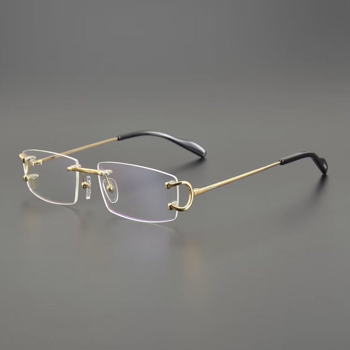 Business Style Rimless Pure Titanium Prescription Glasses with Acetate Temples – CT00920 - HP eyeglasses