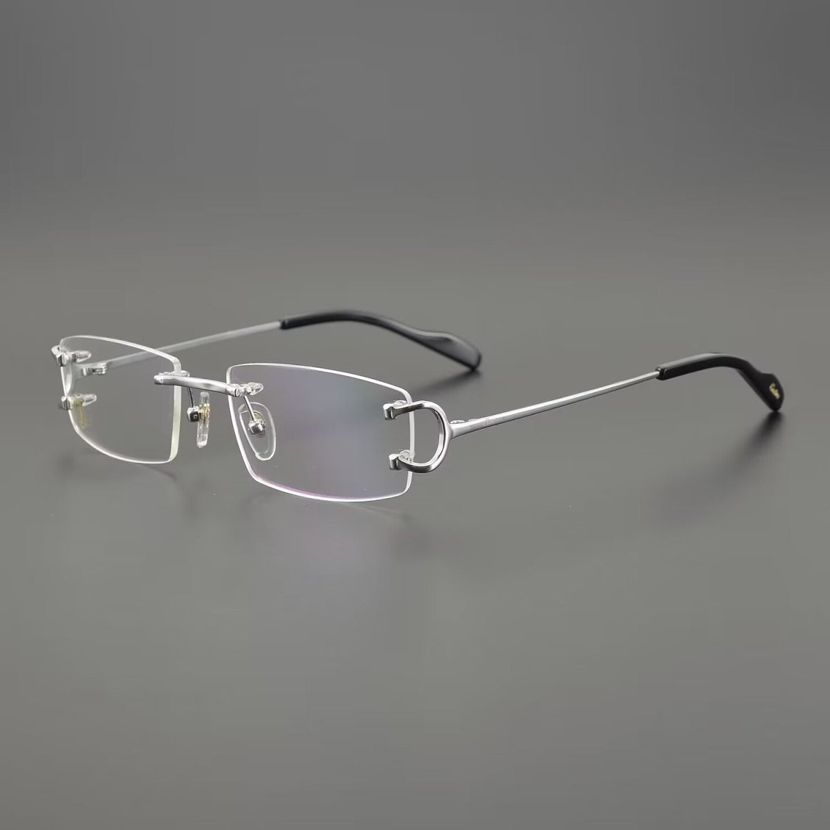 Business Style Rimless Pure Titanium Prescription Glasses with Acetate Temples – CT00920 - HP eyeglasses