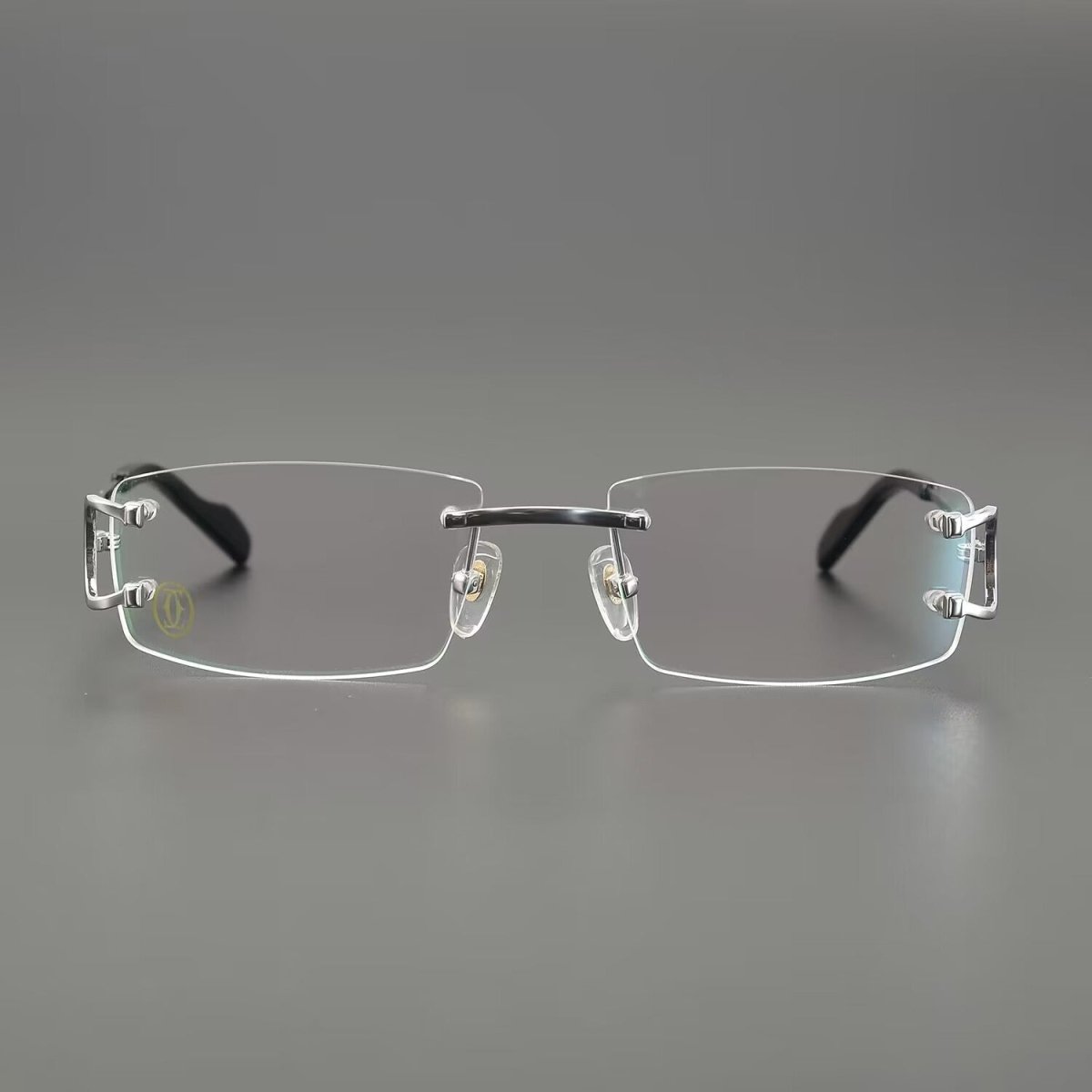 Business Style Rimless Pure Titanium Prescription Glasses with Acetate Temples – CT00920 - HP eyeglasses