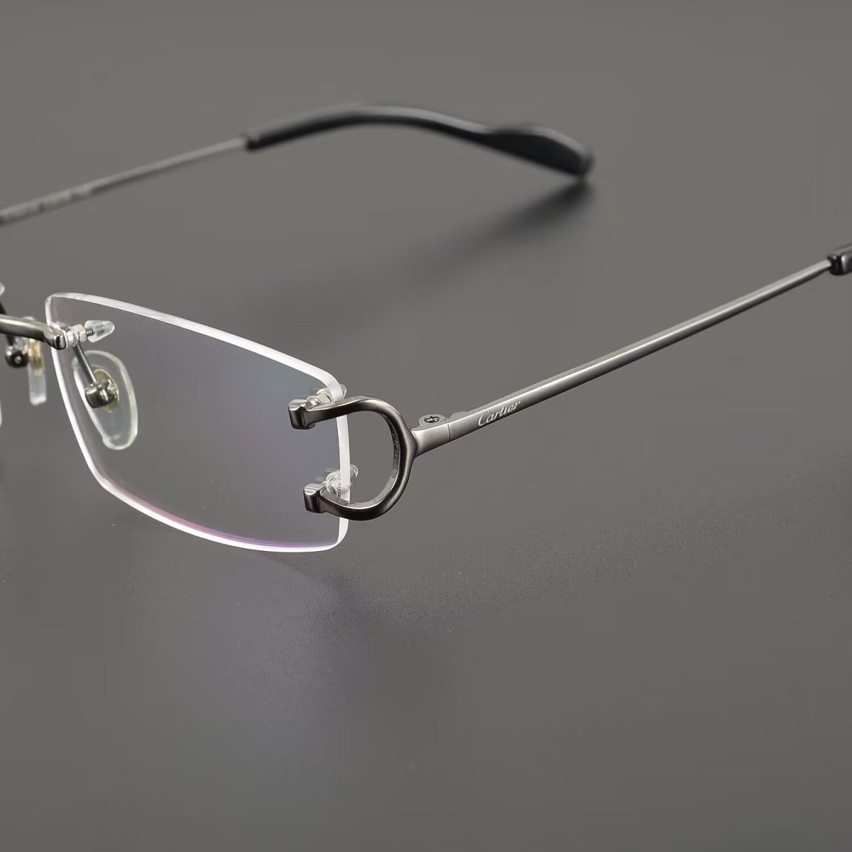 Business Style Rimless Pure Titanium Prescription Glasses with Acetate Temples – CT00920 - HP eyeglasses