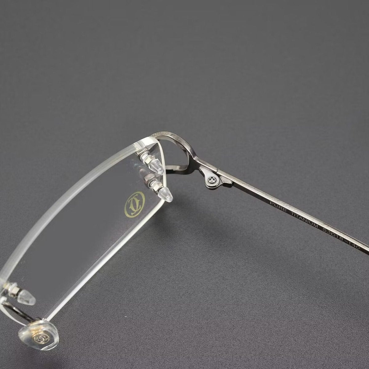 Business Style Rimless Pure Titanium Prescription Glasses with Acetate Temples – CT00920 - HP eyeglasses