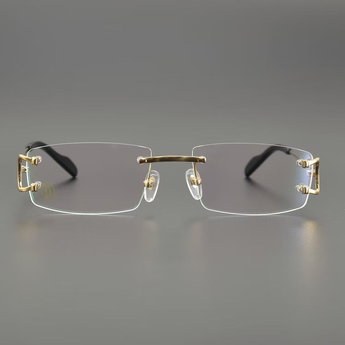 Business Style Rimless Pure Titanium Prescription Glasses with Acetate Temples – CT00920 - HP eyeglasses