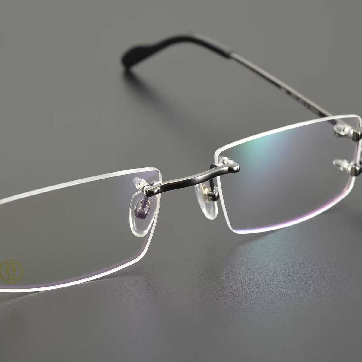 Business Style Rimless Pure Titanium Prescription Glasses with Acetate Temples – CT00920 - HP eyeglasses