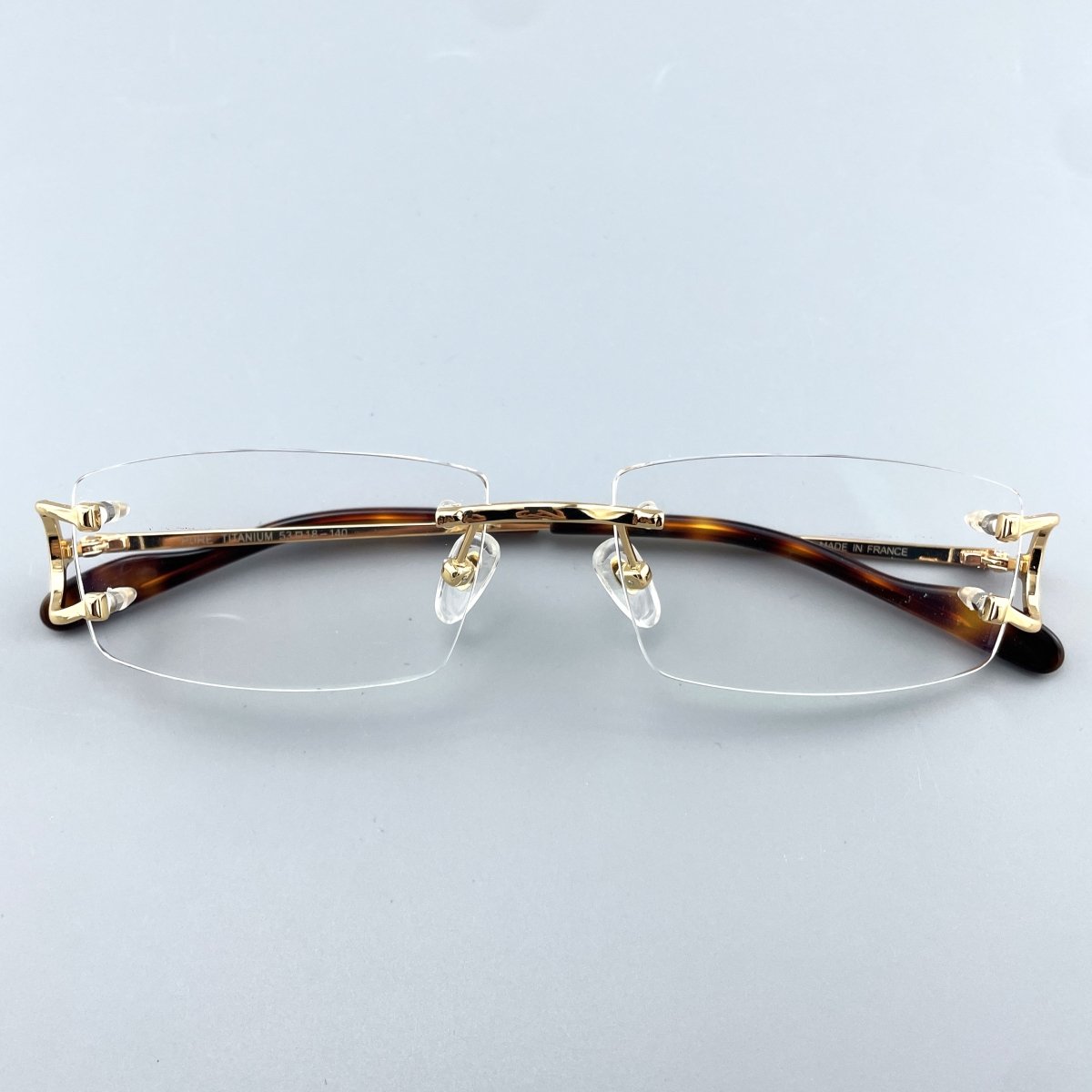 Cartier - style Business Style Rimless Pure Titanium Prescription Glasses with Acetate Temples – CT00920 - HP eyeglasses