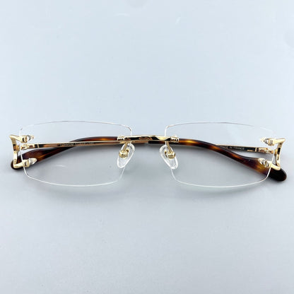 Cartier - style Business Style Rimless Pure Titanium Prescription Glasses with Acetate Temples – CT00920 - HP eyeglasses