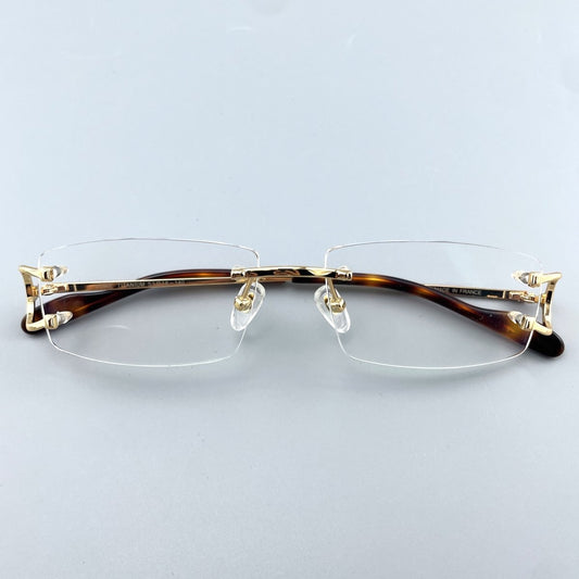 Cartier - style Business Style Rimless Pure Titanium Prescription Glasses with Acetate Temples – CT00920 - HP eyeglasses
