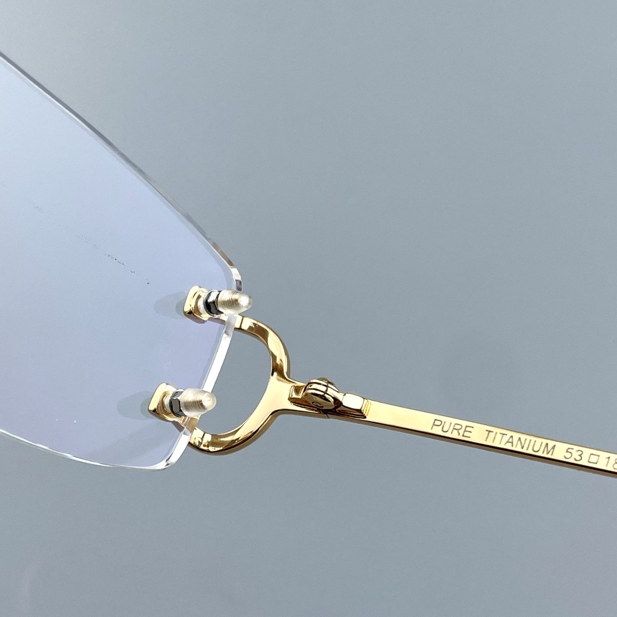Cartier - style Business Style Rimless Pure Titanium Prescription Glasses with Acetate Temples – CT00920 - HP eyeglasses