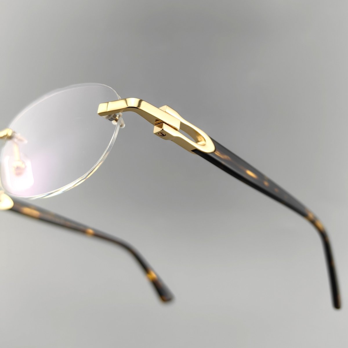 Cartier - Style Pure Titanium Oval Rimless Glasses Designer Vintage Optical Frame for Men & Women – CT0455OJ - HP eyeglasses