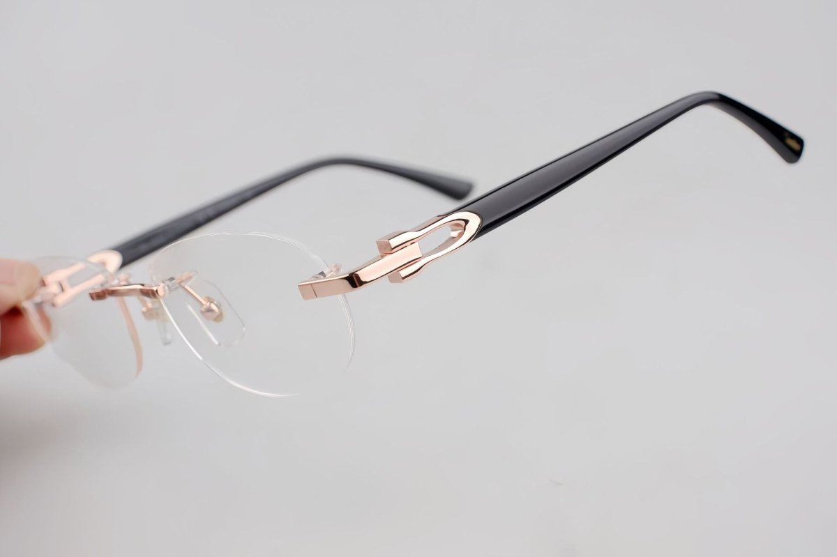 Cartier - Style Pure Titanium Oval Rimless Glasses Designer Vintage Optical Frame for Men & Women – CT0455OJ - HP eyeglasses