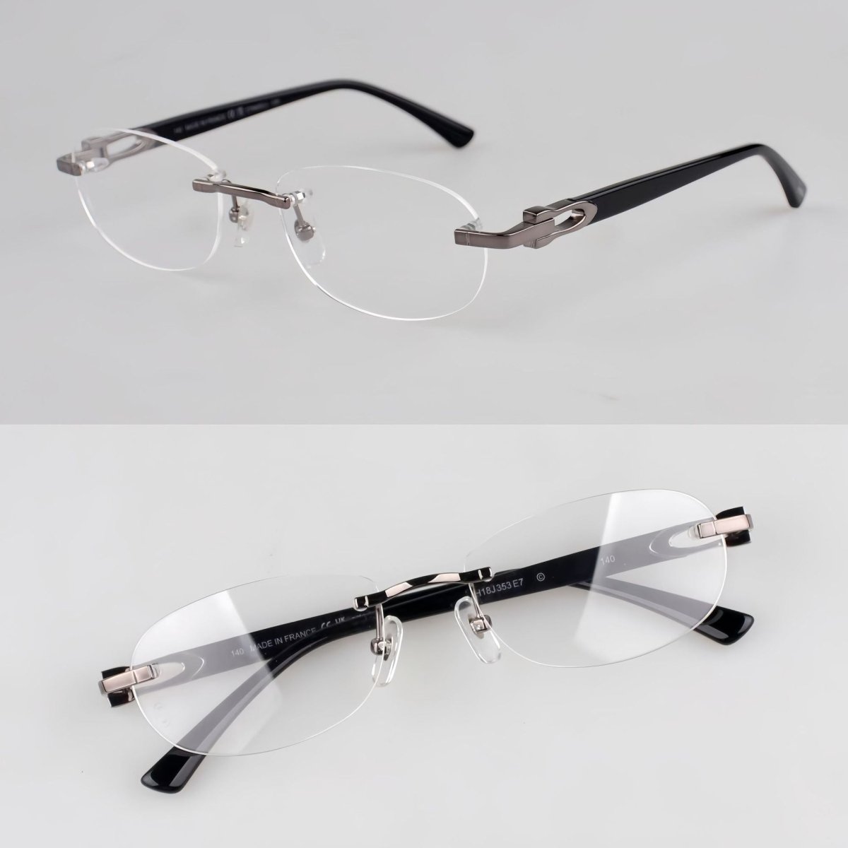 Cartier - Style Pure Titanium Oval Rimless Glasses Designer Vintage Optical Frame for Men & Women – CT0455OJ - HP eyeglasses