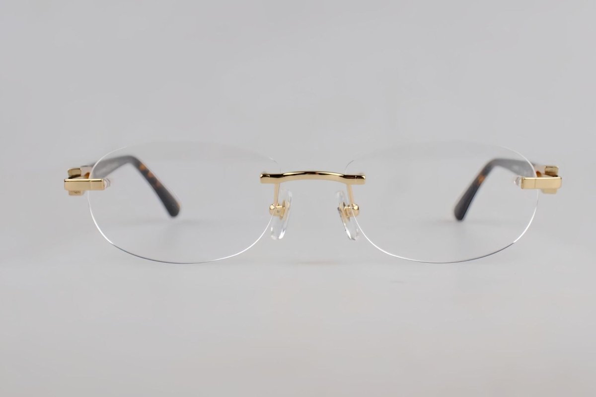 Cartier - Style Pure Titanium Oval Rimless Glasses Designer Vintage Optical Frame for Men & Women – CT0455OJ - HP eyeglasses