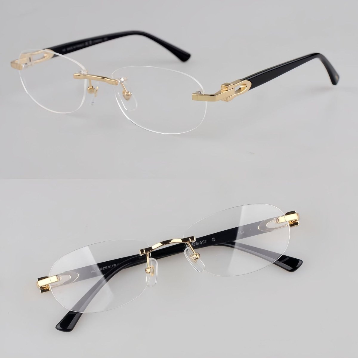 Cartier - Style Pure Titanium Oval Rimless Glasses Designer Vintage Optical Frame for Men & Women – CT0455OJ - HP eyeglasses