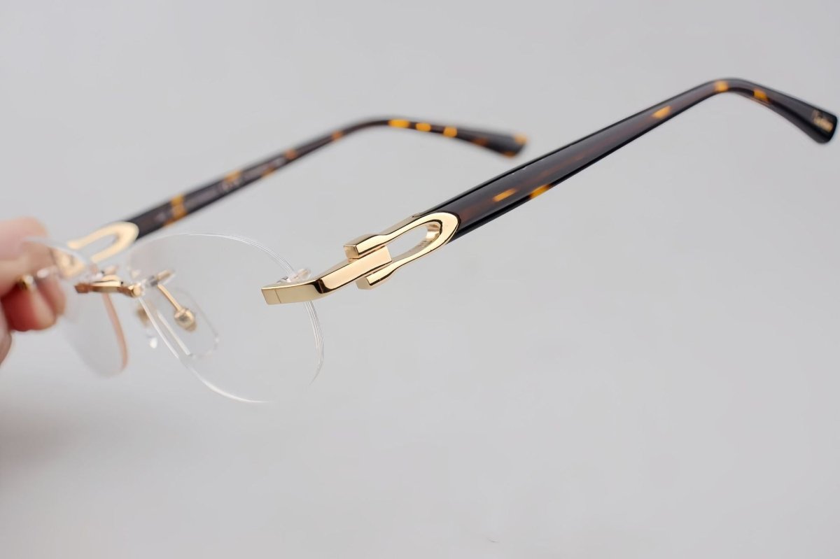 Cartier - Style Pure Titanium Oval Rimless Glasses Designer Vintage Optical Frame for Men & Women – CT0455OJ - HP eyeglasses