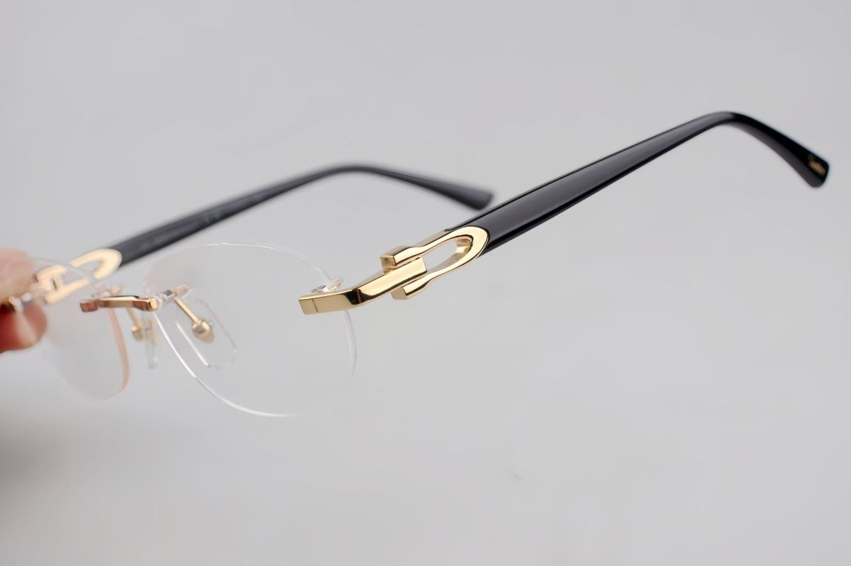 Cartier - Style Pure Titanium Oval Rimless Glasses Designer Vintage Optical Frame for Men & Women – CT0455OJ - HP eyeglasses