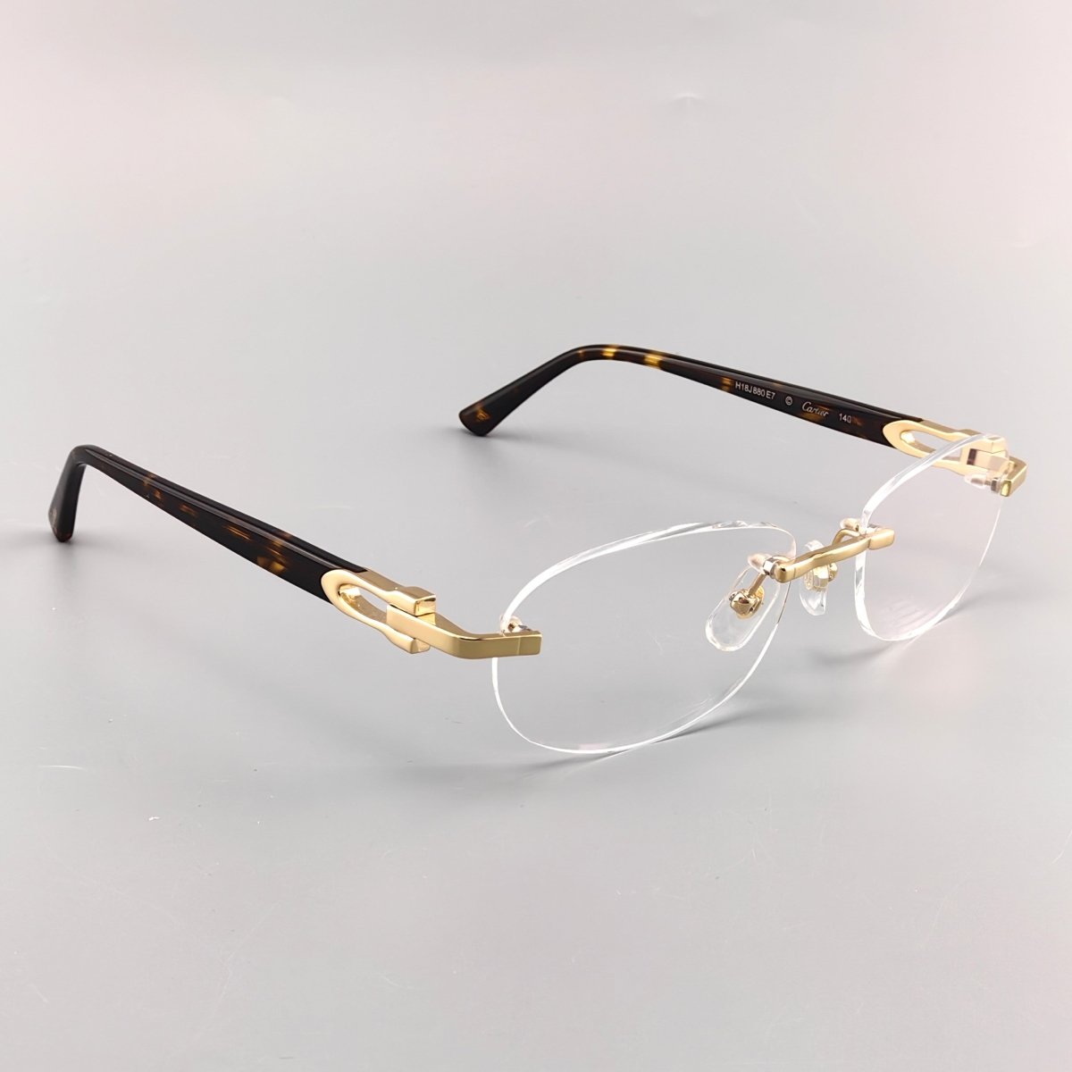 Cartier - Style Pure Titanium Oval Rimless Glasses Designer Vintage Optical Frame for Men & Women – CT0455OJ - HP eyeglasses