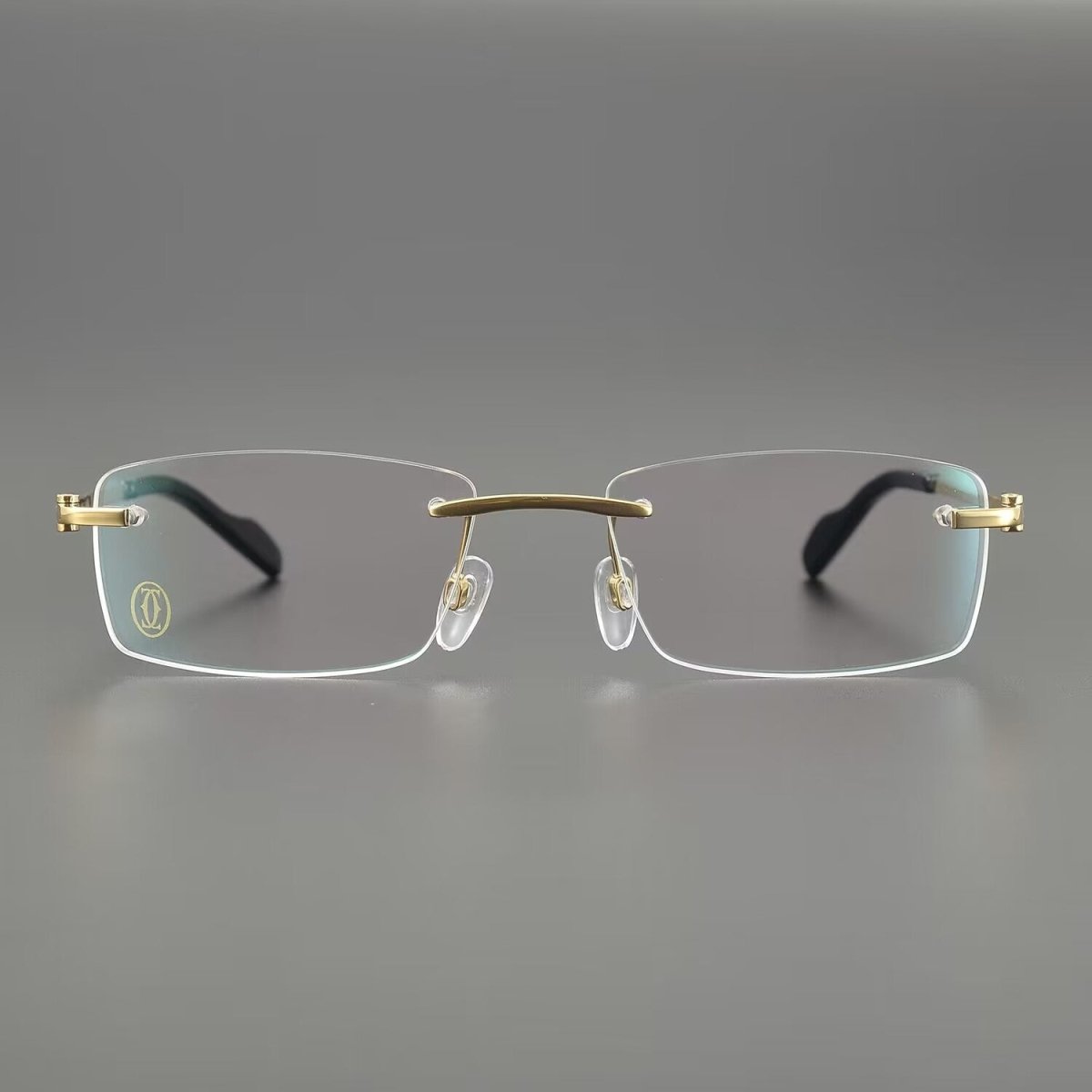 Cartier - Style Pure Titanium Rimless Business Glasses Frame with Acetate Temples – 3139988 - HP eyeglasses