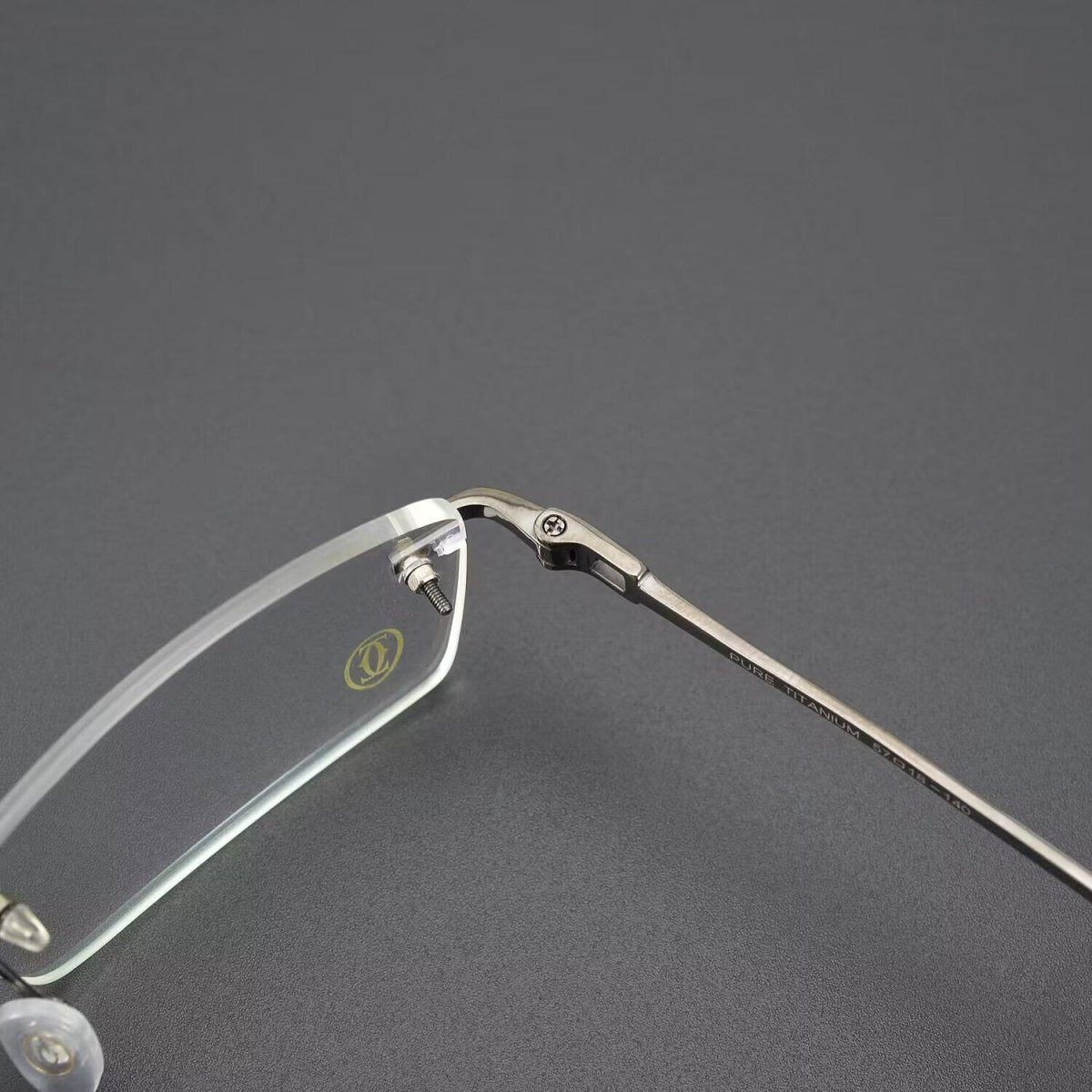 Cartier - Style Pure Titanium Rimless Business Glasses Frame with Acetate Temples – 3139988 - HP eyeglasses