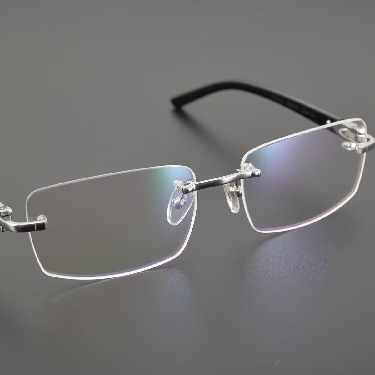 Cartier - Style Pure Titanium Rimless Glasses with Acetate Temples Business Prescription Optical Frame – CT0287O - HP eyeglasses