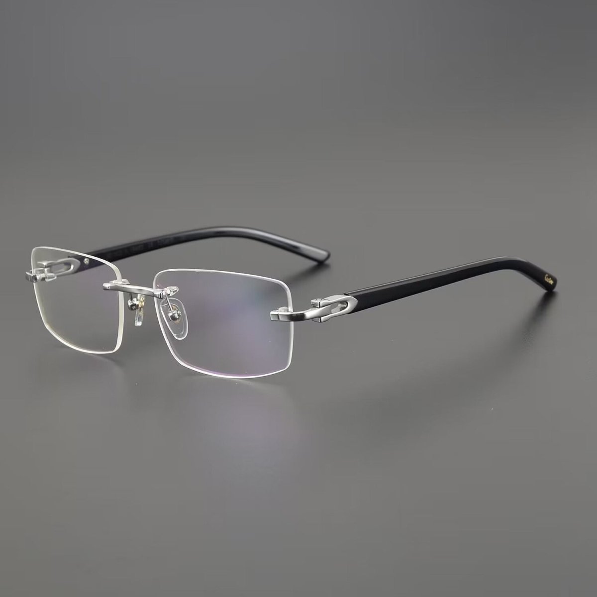 Cartier - Style Pure Titanium Rimless Glasses with Acetate Temples Business Prescription Optical Frame – CT0287O - HP eyeglasses