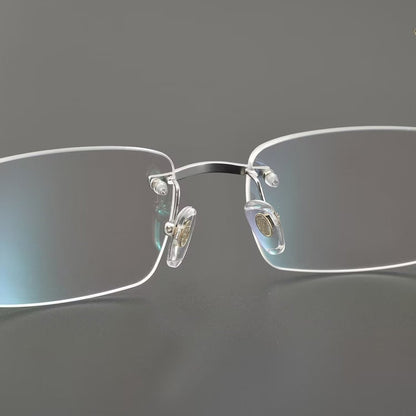 Cartier - Style Pure Titanium Rimless Glasses with Acetate Temples Business Prescription Optical Frame – CT0287O - HP eyeglasses