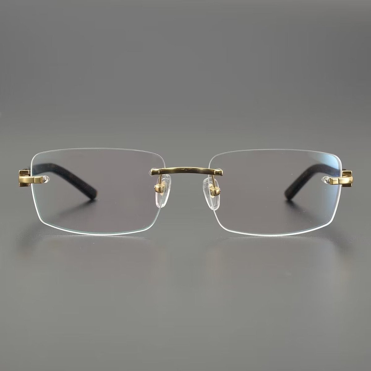 Cartier - Style Pure Titanium Rimless Glasses with Acetate Temples Business Prescription Optical Frame – CT0287O - HP eyeglasses