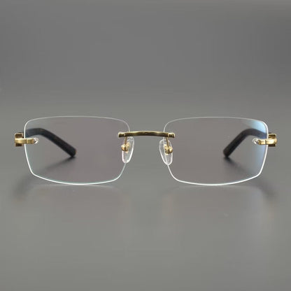 Cartier - Style Pure Titanium Rimless Glasses with Acetate Temples Business Prescription Optical Frame – CT0287O - HP eyeglasses