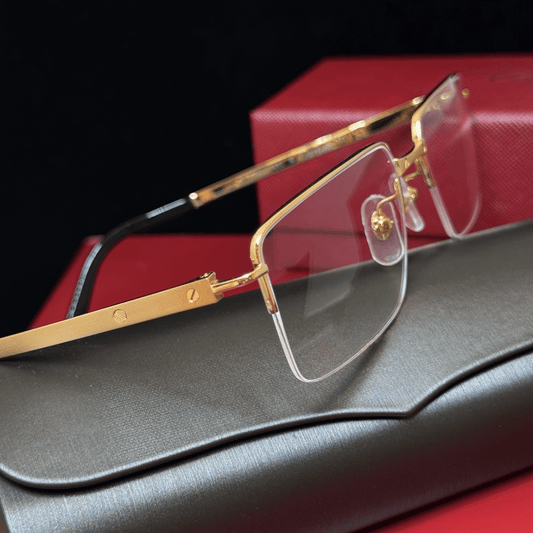 Cartier - Style Pure Titanium Semi Rimless Glasses Lightweight Designer Business Optical Frame – CT0554O - HP eyeglasses