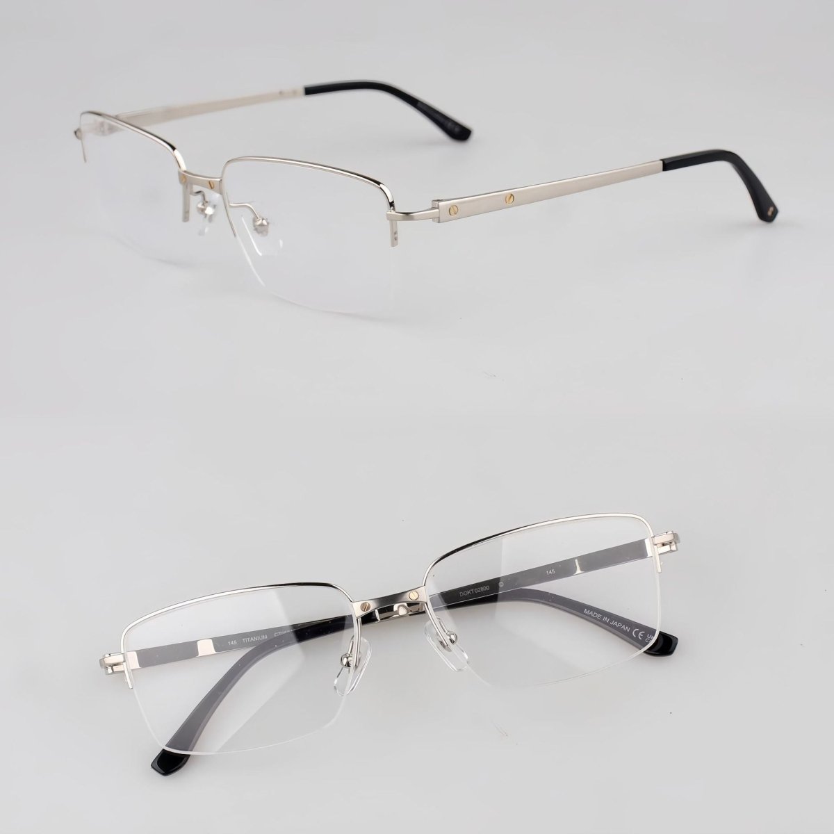 Cartier - Style Pure Titanium Semi Rimless Glasses Lightweight Designer Business Optical Frame – CT0554O - HP eyeglasses