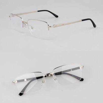 Cartier - Style Pure Titanium Semi Rimless Glasses Lightweight Designer Business Optical Frame – CT0554O - HP eyeglasses