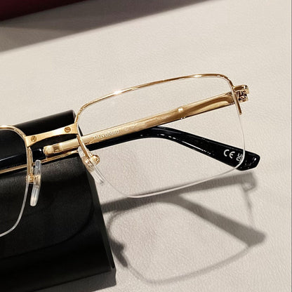 Cartier - Style Pure Titanium Semi Rimless Glasses Lightweight Designer Business Optical Frame – CT0554O - HP eyeglasses
