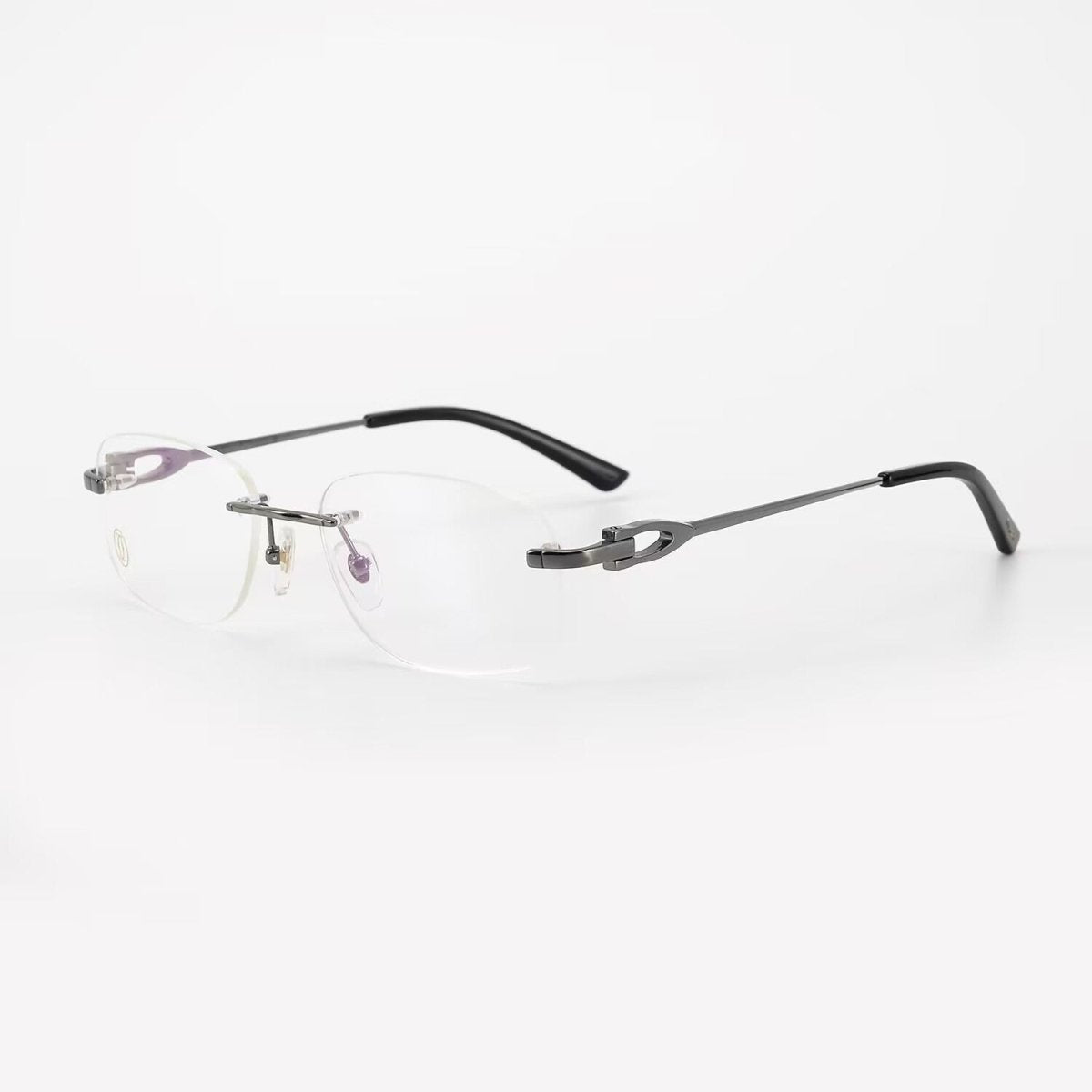 Cartier - Style Rimless Glasses Titanium Oval Eyeglasses Frame Mens Luxury Rimless Optical Glasses Lightweight Frame CT0290 - HP eyeglasses
