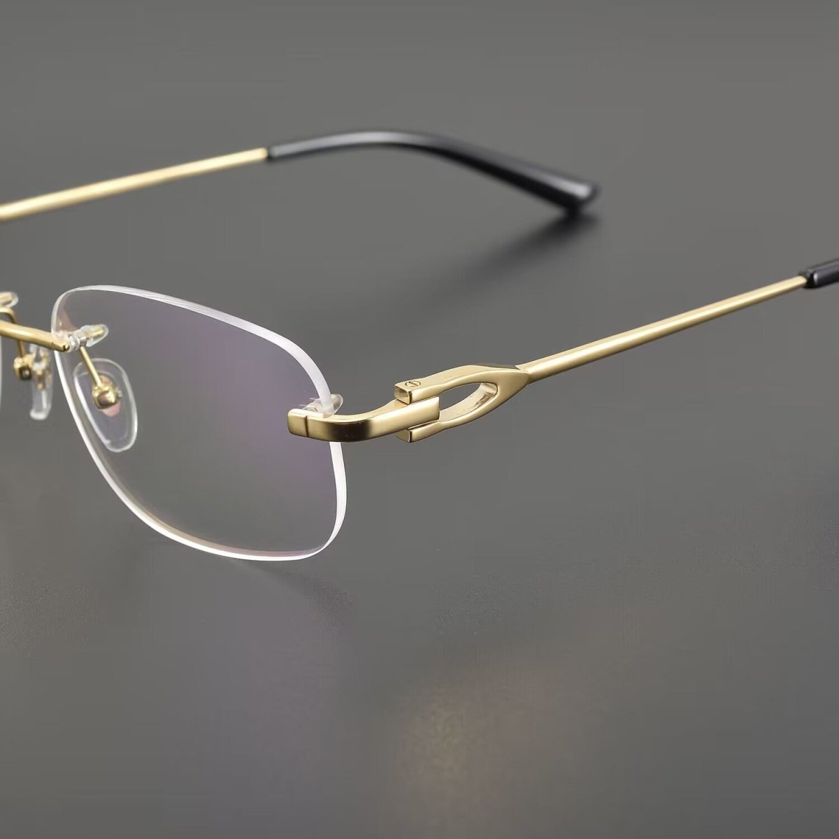 Cartier - Style Rimless Glasses Titanium Oval Eyeglasses Frame Mens Luxury Rimless Optical Glasses Lightweight Frame CT0290 - HP eyeglasses