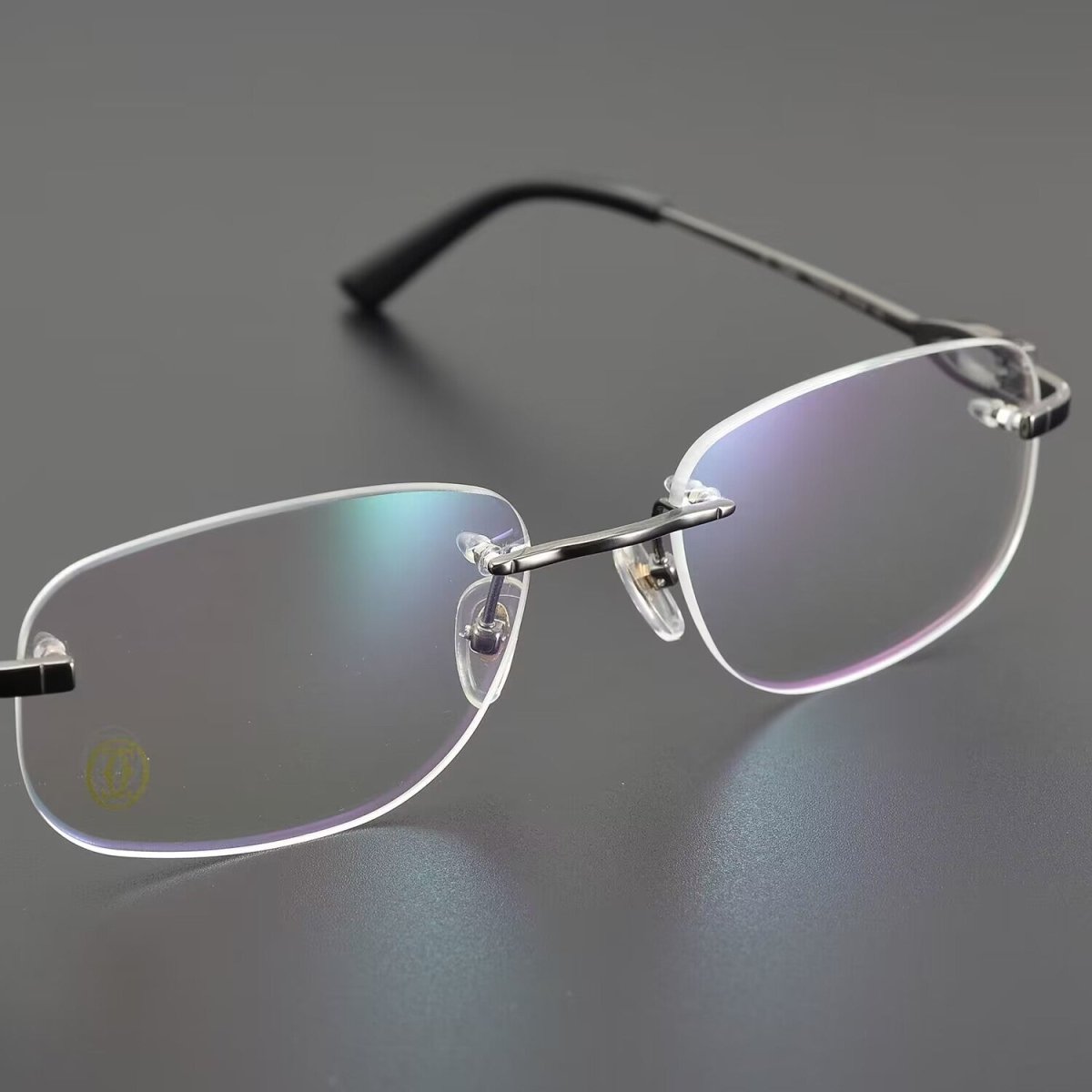 Cartier - Style Rimless Glasses Titanium Oval Eyeglasses Frame Mens Luxury Rimless Optical Glasses Lightweight Frame CT0290 - HP eyeglasses