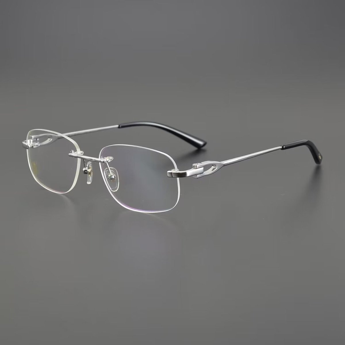 Cartier - Style Rimless Glasses Titanium Oval Eyeglasses Frame Mens Luxury Rimless Optical Glasses Lightweight Frame CT0290 - HP eyeglasses