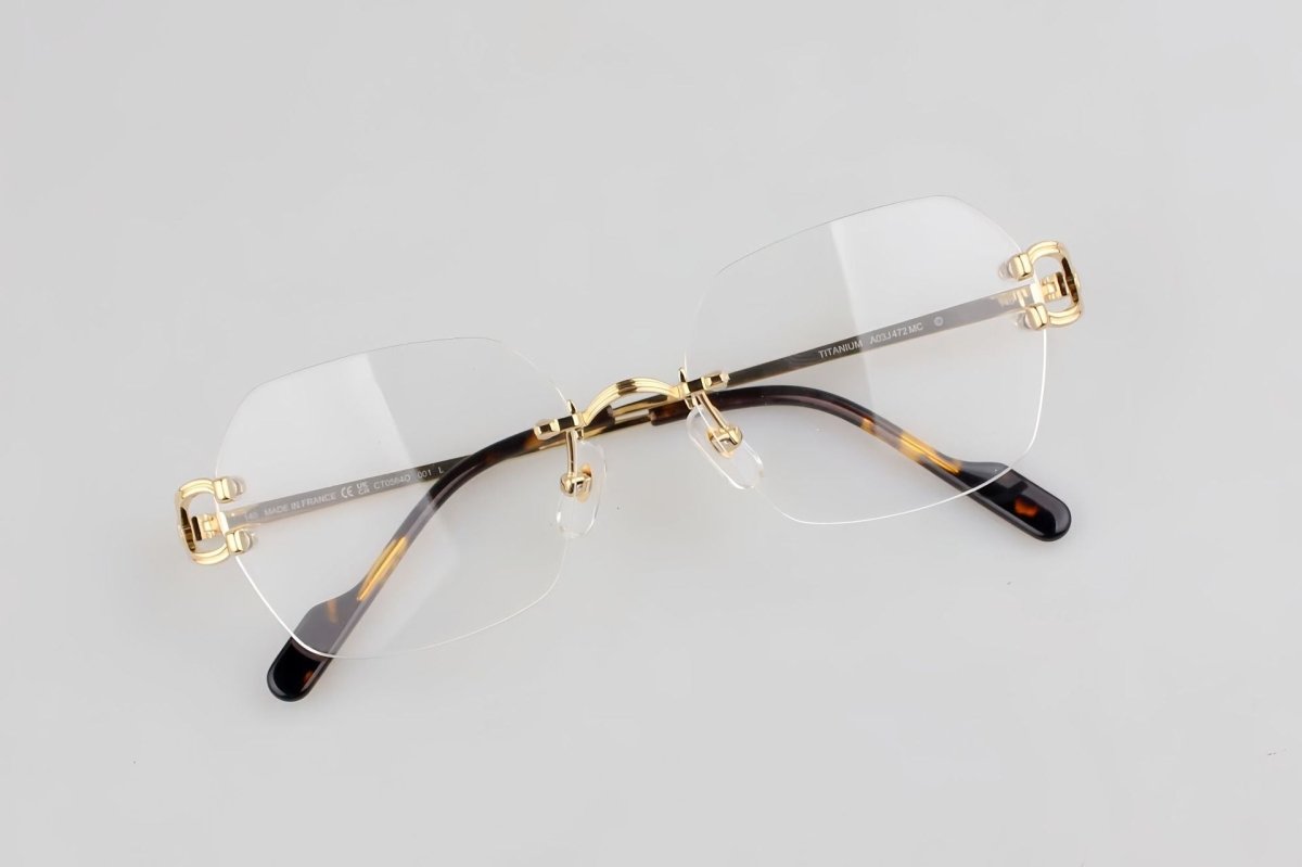Cartier - Style Rimless Pure Titanium Eyeglasses – Luxury Optical Frame CT0563O - HP eyeglasses