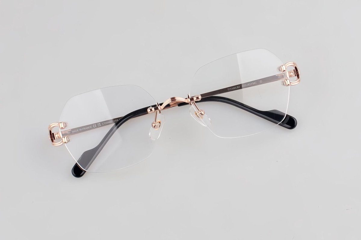 Cartier - Style Rimless Pure Titanium Eyeglasses – Luxury Optical Frame CT0563O - HP eyeglasses