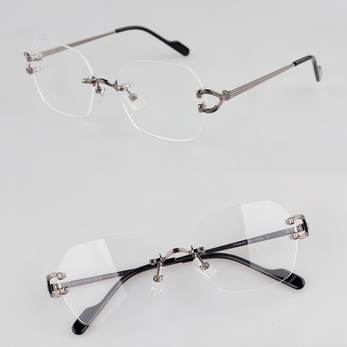 Cartier - Style Rimless Pure Titanium Eyeglasses – Luxury Optical Frame CT0563O - HP eyeglasses