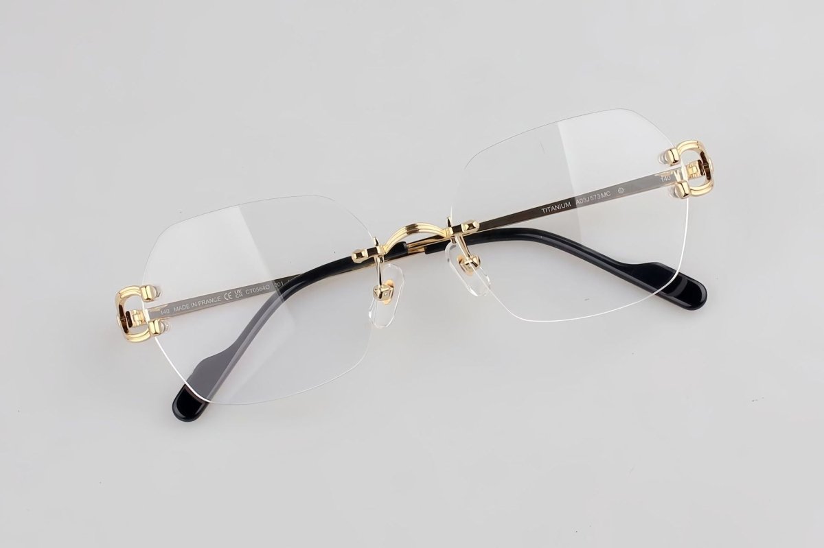 Cartier - Style Rimless Pure Titanium Eyeglasses – Luxury Optical Frame CT0563O - HP eyeglasses