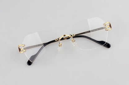 Cartier - Style Rimless Pure Titanium Eyeglasses – Luxury Optical Frame CT0563O - HP eyeglasses