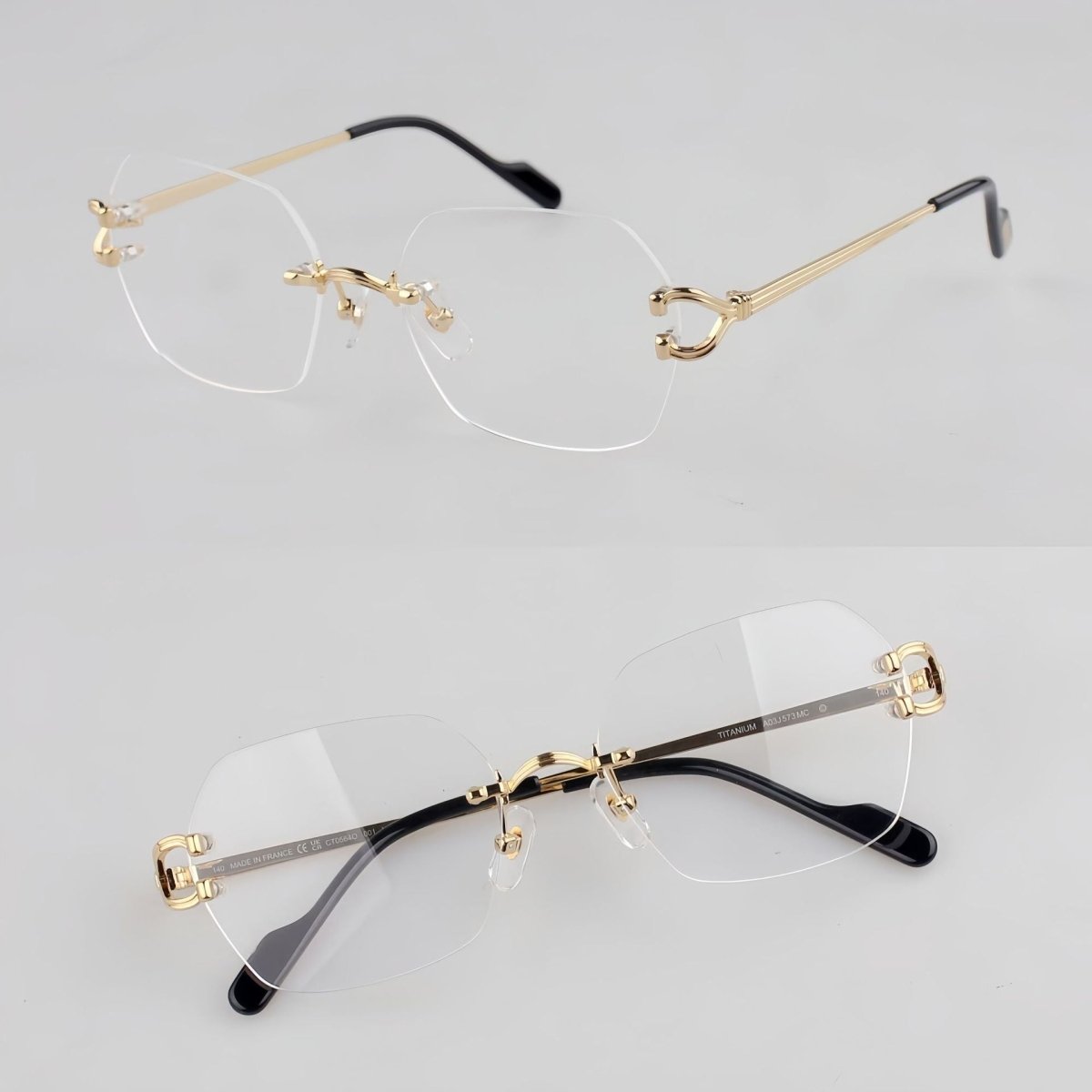Cartier - Style Rimless Pure Titanium Eyeglasses – Luxury Optical Frame CT0563O - HP eyeglasses