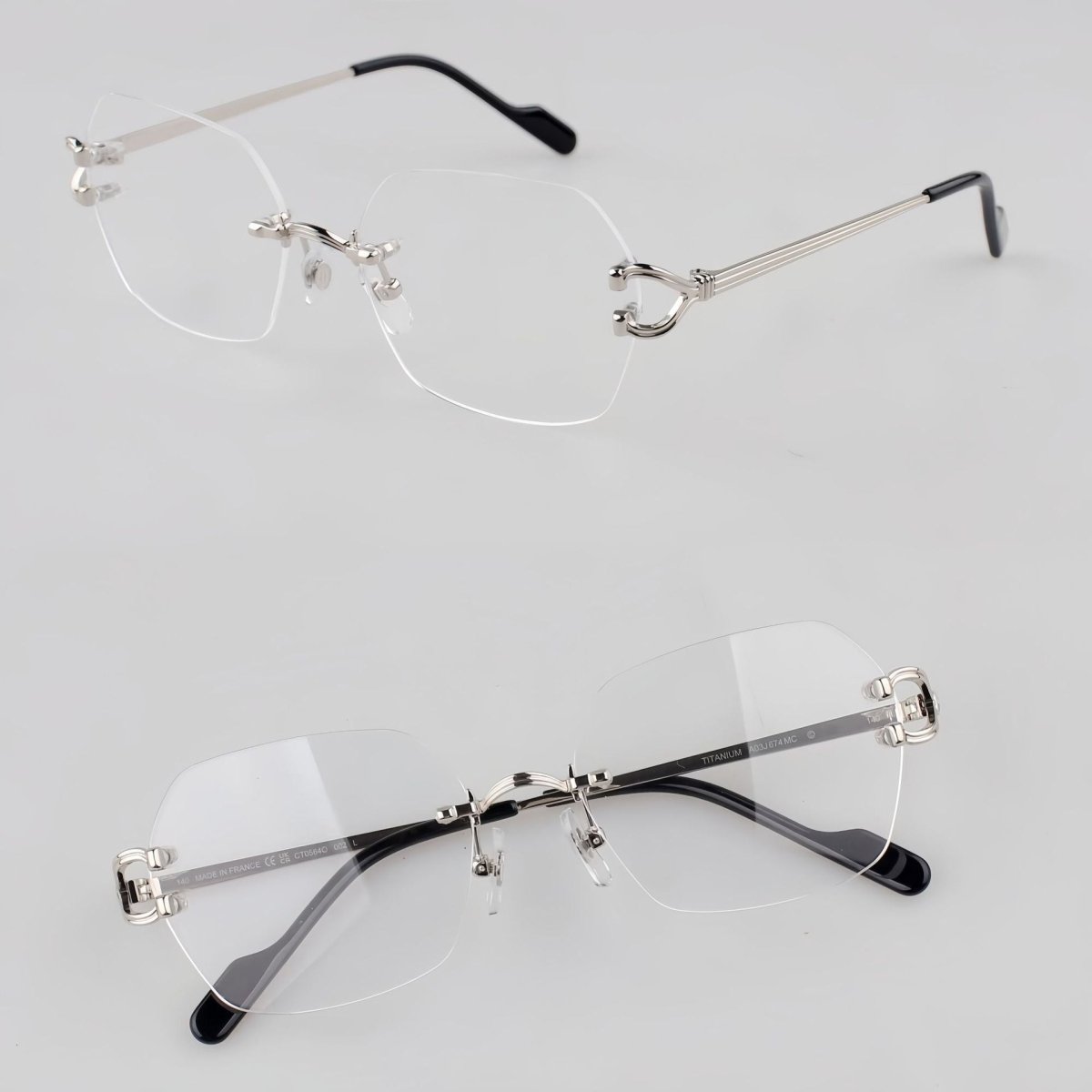 Cartier - Style Rimless Pure Titanium Eyeglasses – Luxury Optical Frame CT0563O - HP eyeglasses
