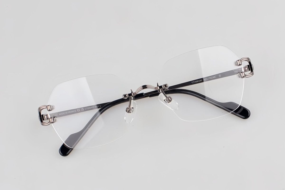 Cartier - Style Rimless Pure Titanium Eyeglasses – Luxury Optical Frame CT0563O - HP eyeglasses